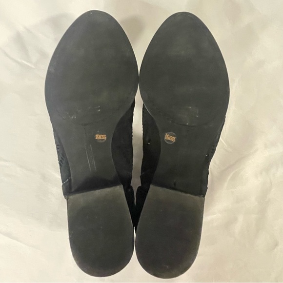 Vince Camuto Campina Black Suede Mesh Pointed Toe Ankle Boots Women’s Size 9.5 - Picture 9 of 9